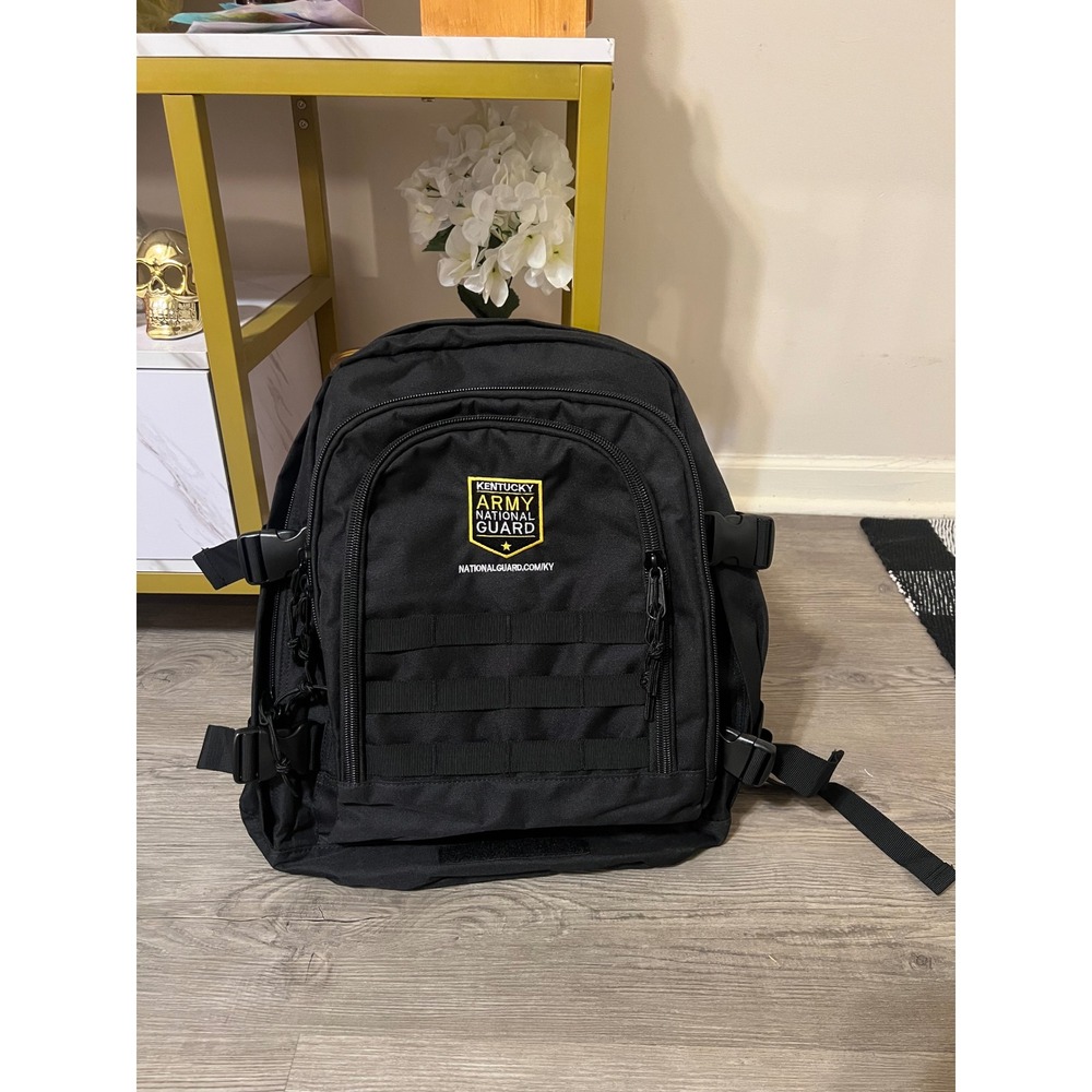 NEW US Army Kentucky National Guard Black Backpack Multi-Use Bag Military